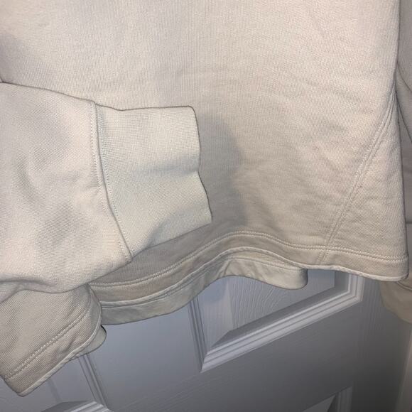 Adidas Women's Y-3 Logo Sweatshirt Size M Ecru Loose Fit Yohji Yamamoto Tailored - Picture 5 of 9